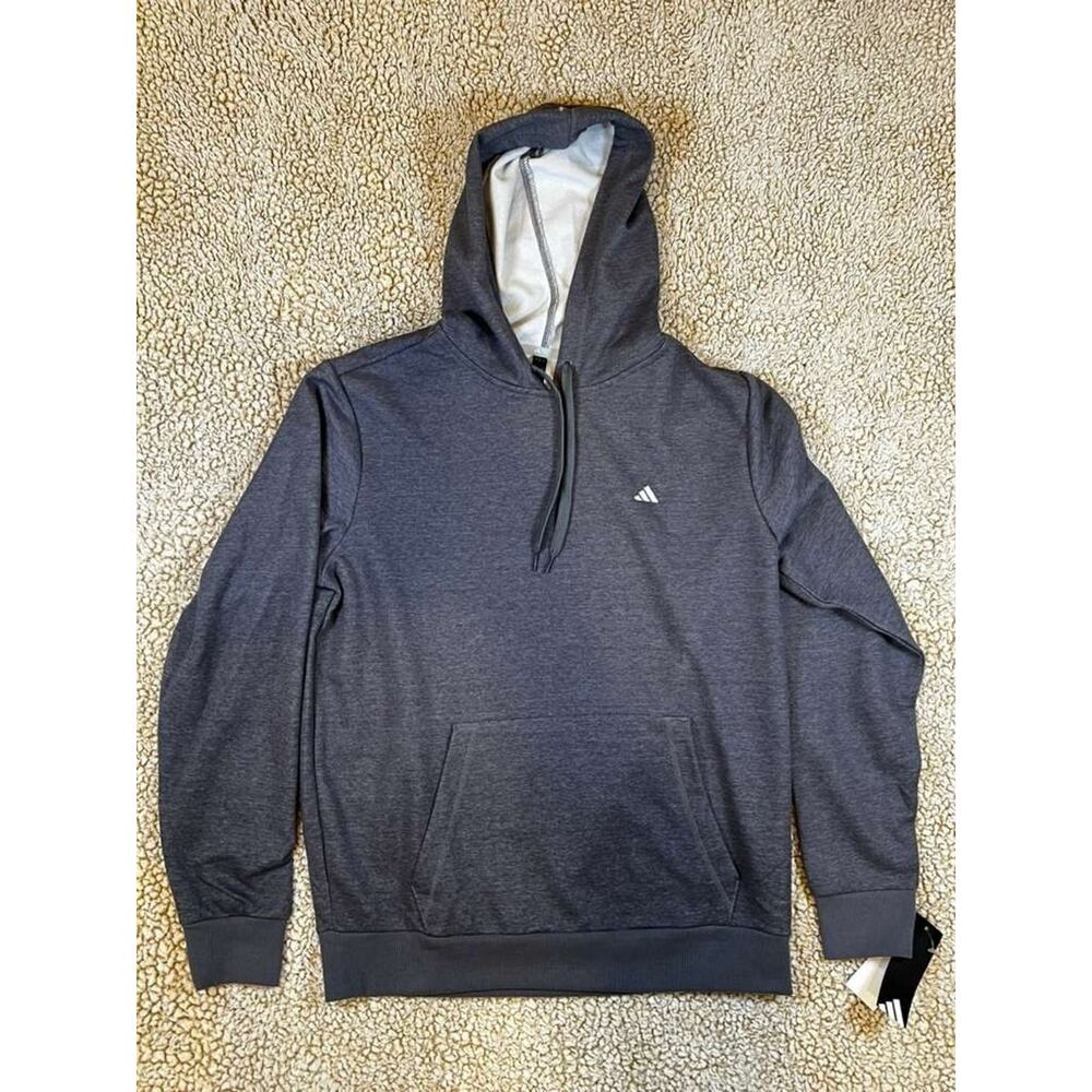 Adidas Men’s Gray Pullover Hoodie Sweatshirt Athletic Training Size M NWT